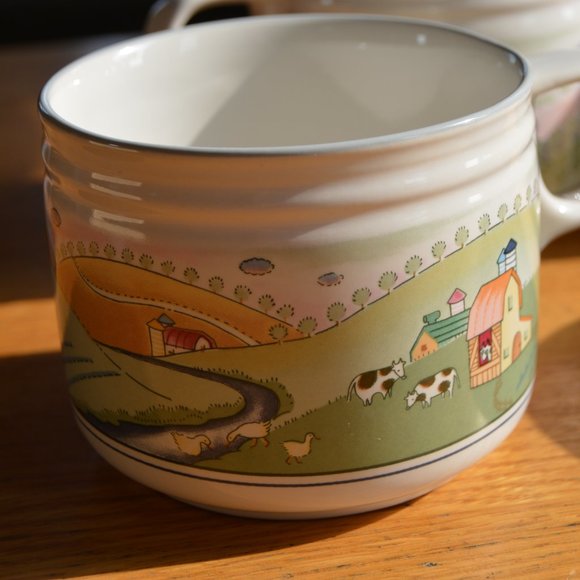 Vintage 1990s Set of 4 Studio Nova Homecoming Flat Cups Height: 2 3/4 in Y2315 - Picture 4 of 7